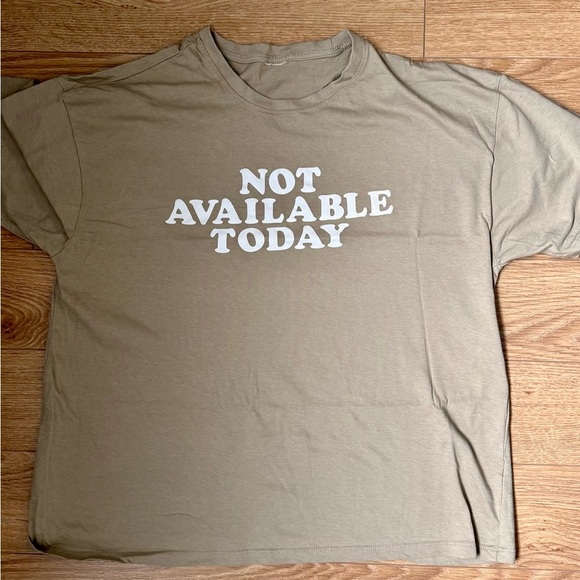 Tops - 5/$30 - Casual Tan Graphic Tee